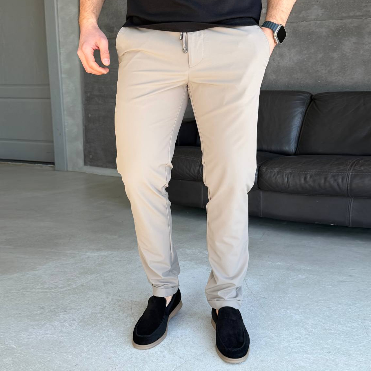 Штани класичні сіро-бежеві 2520-1