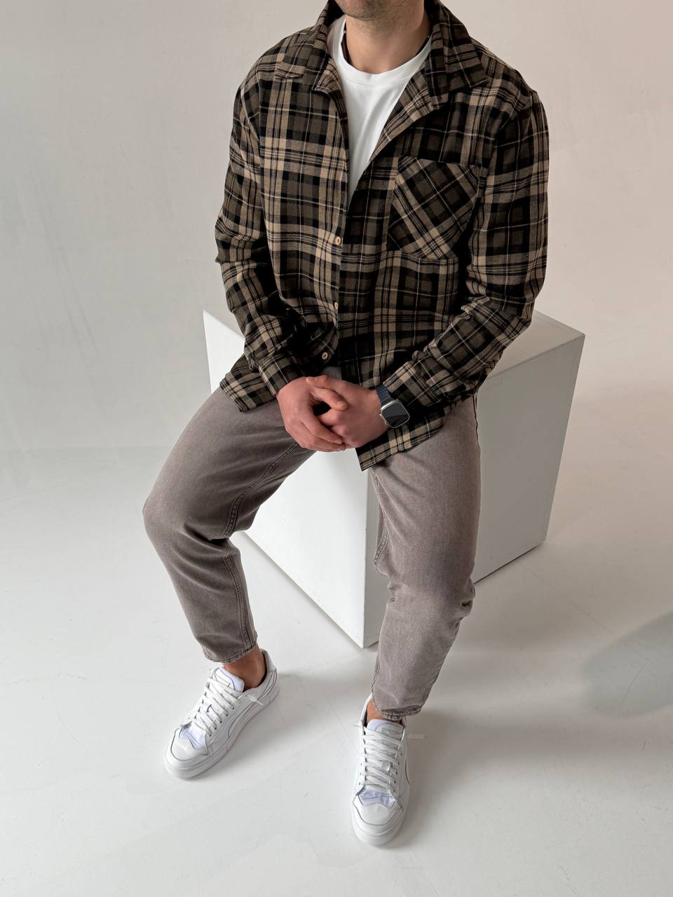 Сорочка HARD в клітинку 5194-7