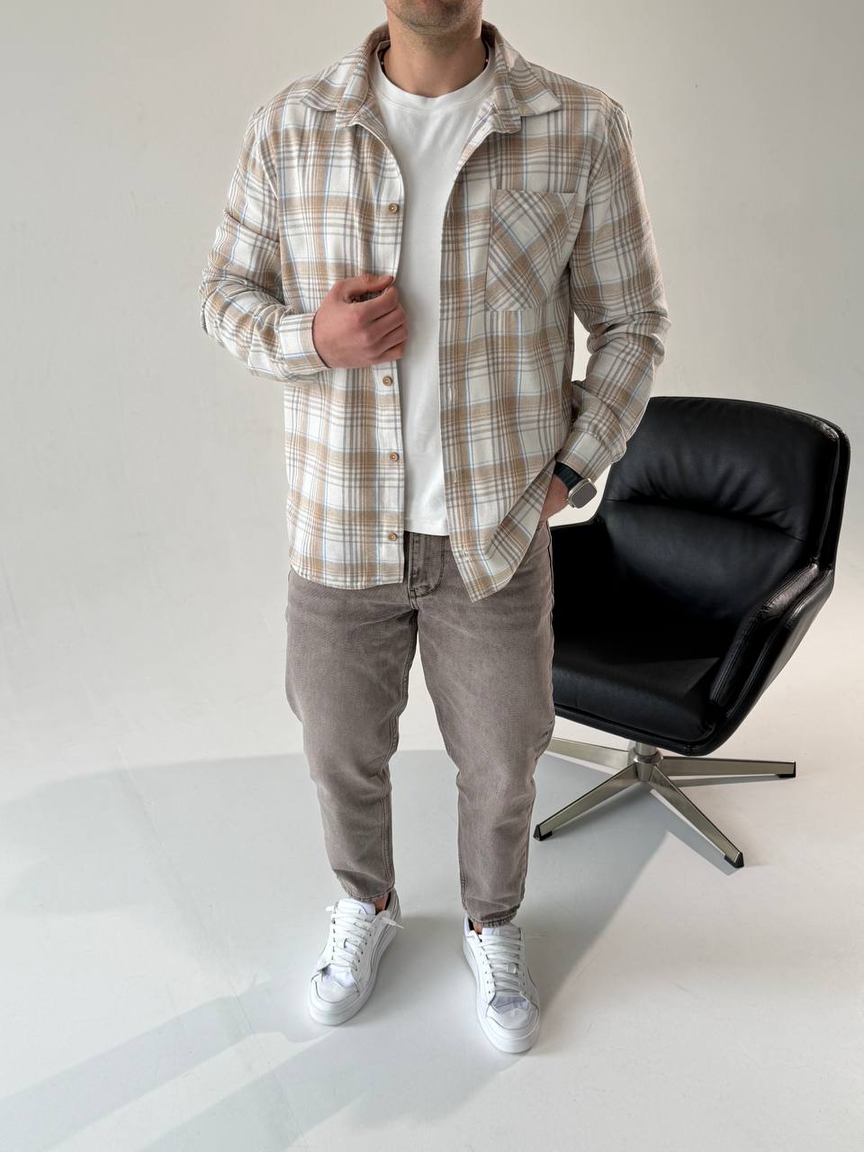 Сорочка HARD в клітинку 5194-5