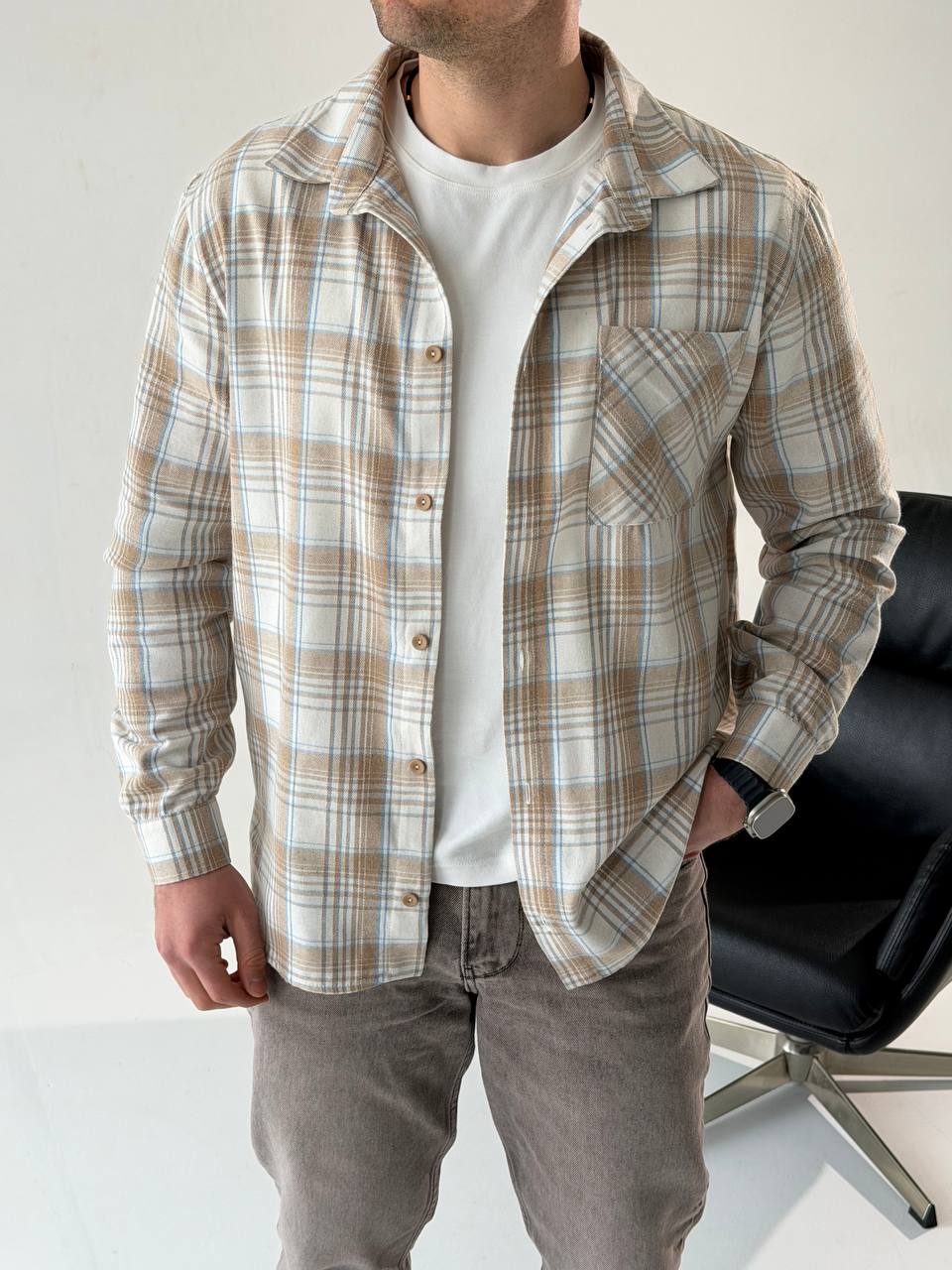 Сорочка HARD в клітинку 5194-5