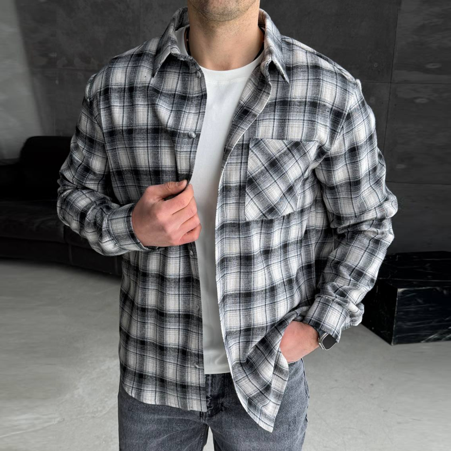 Сорочка HARD в клітинку 5194-4