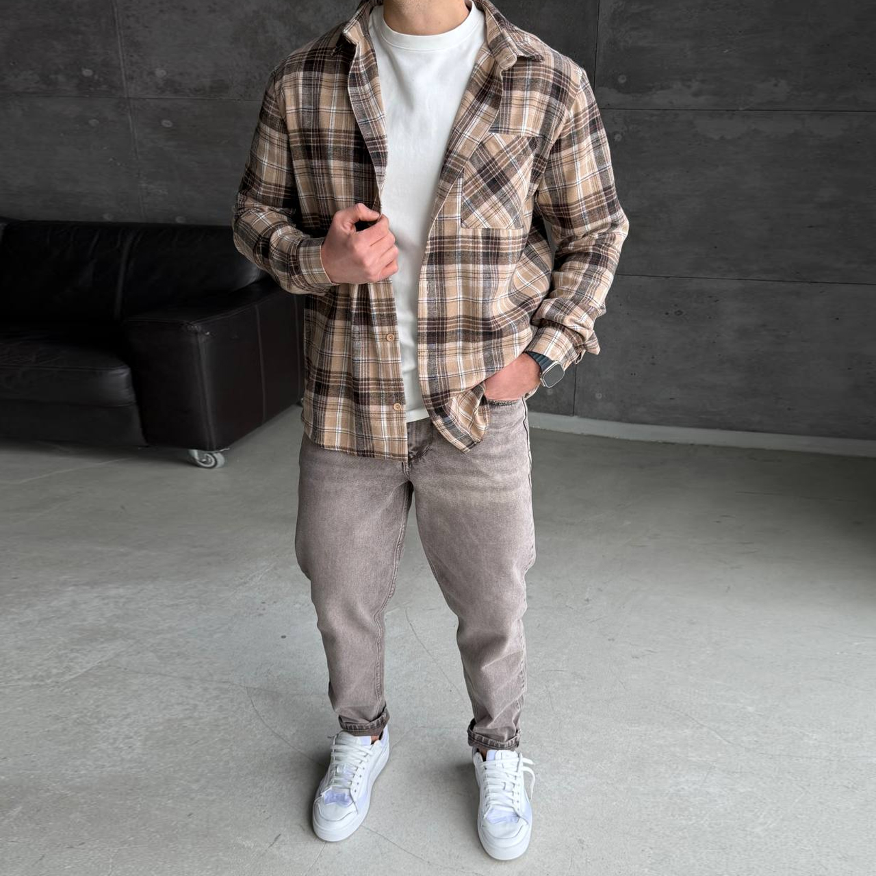 Сорочка HARD тепла в клітинку 5194-2