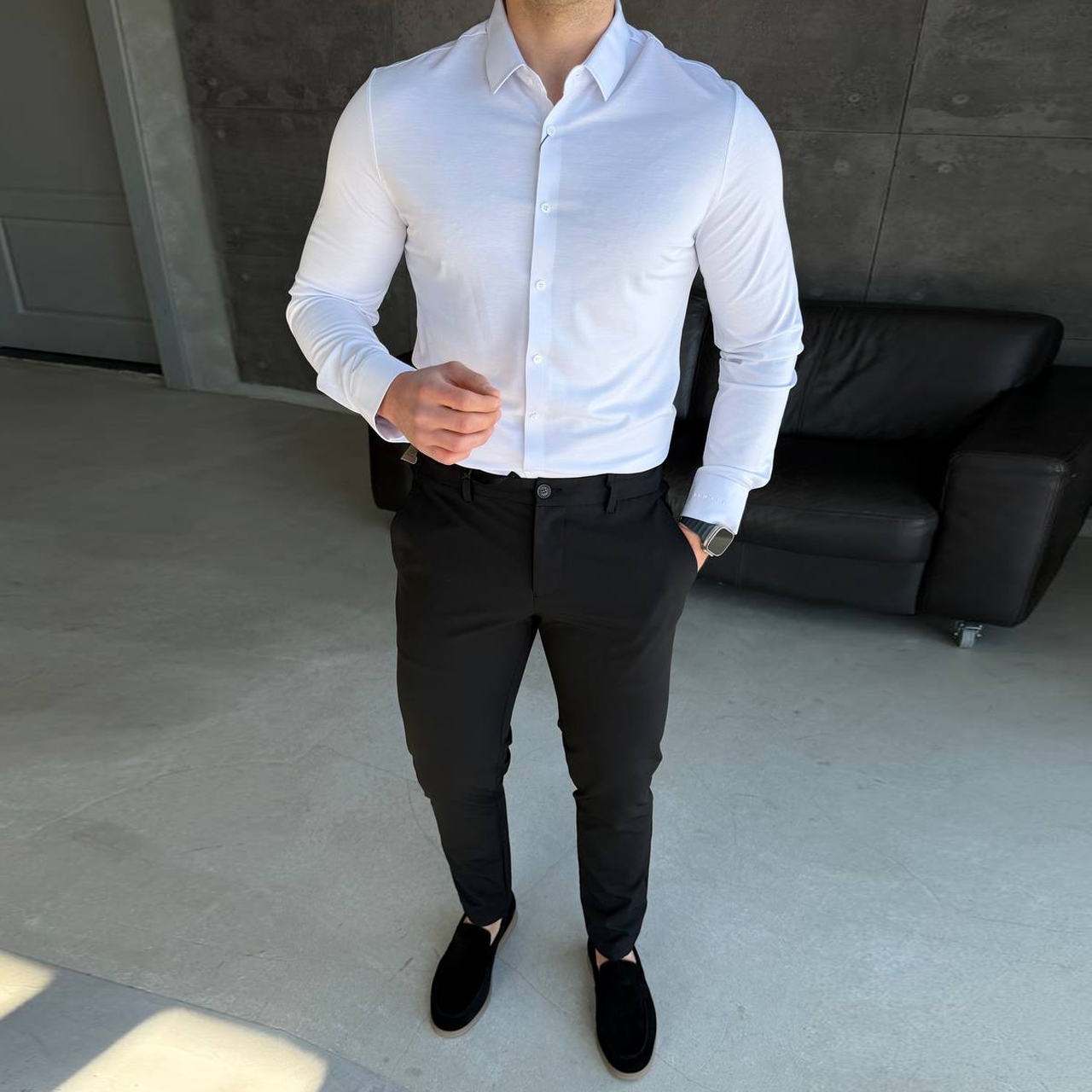 Сорочка класичний комір біла 1499-1