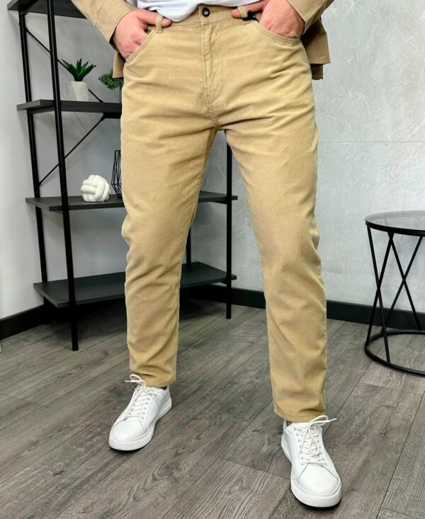 Штани текстурні світло-бежевий 2486-2