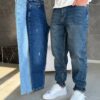 Джинси Mom з подертістю сині 3191-2