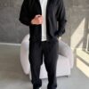 Комплект летний рубашка и брюки, чёрный 6396-1
