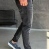 Джинси Slim Mom сірі з білою потерітсю 11329