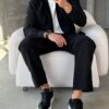 Комплект летний рубашка и брюки, чёрный 6396-1