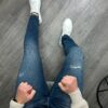 Джинси Mom світло-сині з потертістю 1115-36