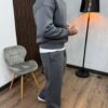 Спортивный костюм на флисе, тёмно-серый 30-03-3